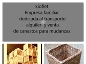 Kioflet Alquiler y venta de canastos para mudanzas